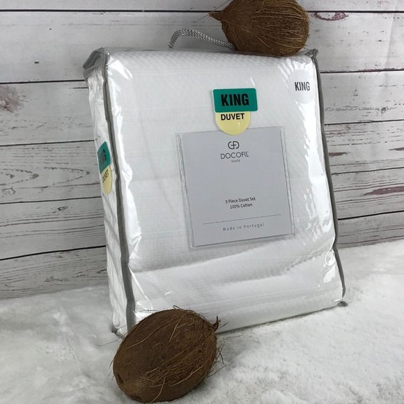 DOCOFIL Bedding Docofil Portugal Pure White Textured Cottonknitted